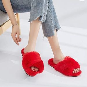 New Faux Bunny Fur Shoes